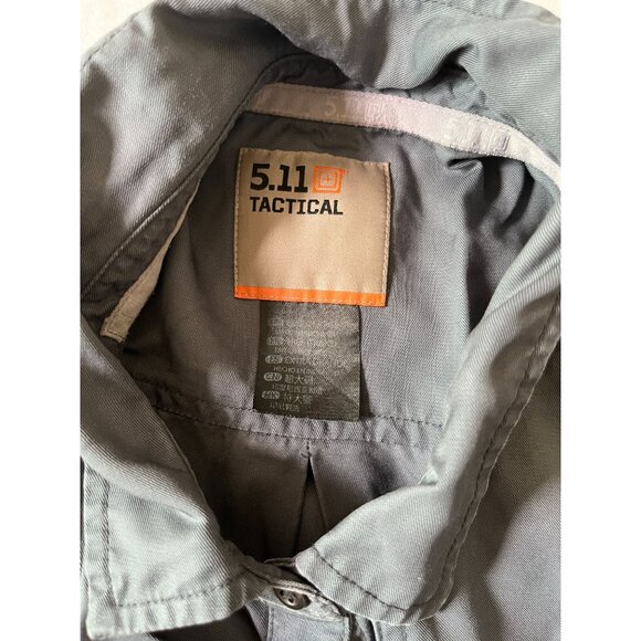 5.11 Tactical Women Long-Sleeve Button-Up Shirt Charcoal Gray Casual Lightweight - Picture 3 of 8